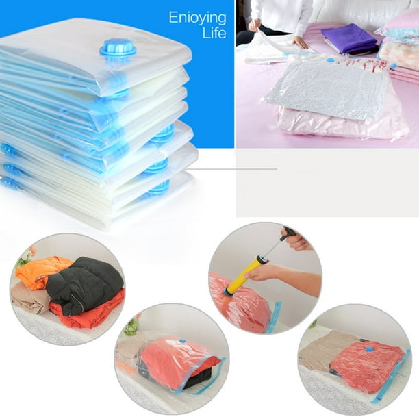 12  SPACE SAVING VACUUM COMPRESSED HOME STORAGE BAGS FOR CLOTHES BEDDING 50x70cm
